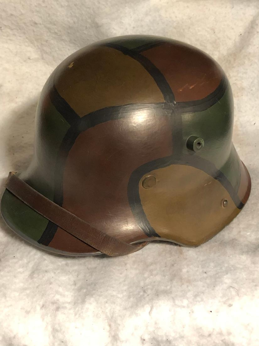 WW2 GERMAN NORMANDY CAMO SOLDIERS HELMET: WW2 GERMAN NORMANDY CAMO SOLDIERS HELMET. IN GOOD SHAPE AND OVERALL CONDITION. PLEASE VIEW ALL PICTURES FOR DETAILS