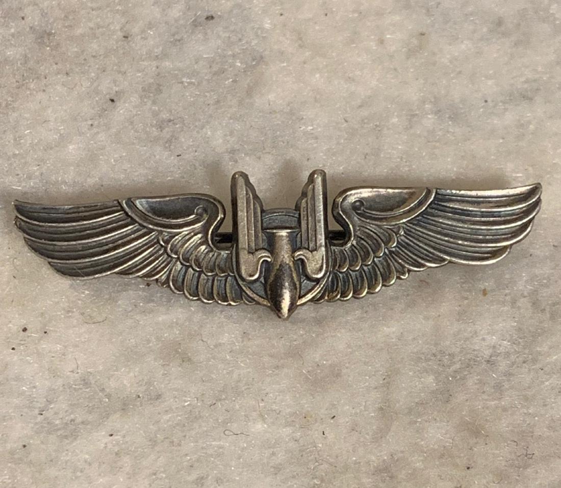 WW2 U.S. BOMBER PILOTS STERLING WINGS PIN: WW2 U.S. BOMBER PILOTS STERLING WINGS PIN