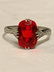 ANTIQUE 14K GOLD RED RUBY FILIGREE RING