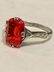 ANTIQUE 14K GOLD RED RUBY FILIGREE RING - 2