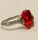ANTIQUE 14K GOLD RED RUBY FILIGREE RING - 3