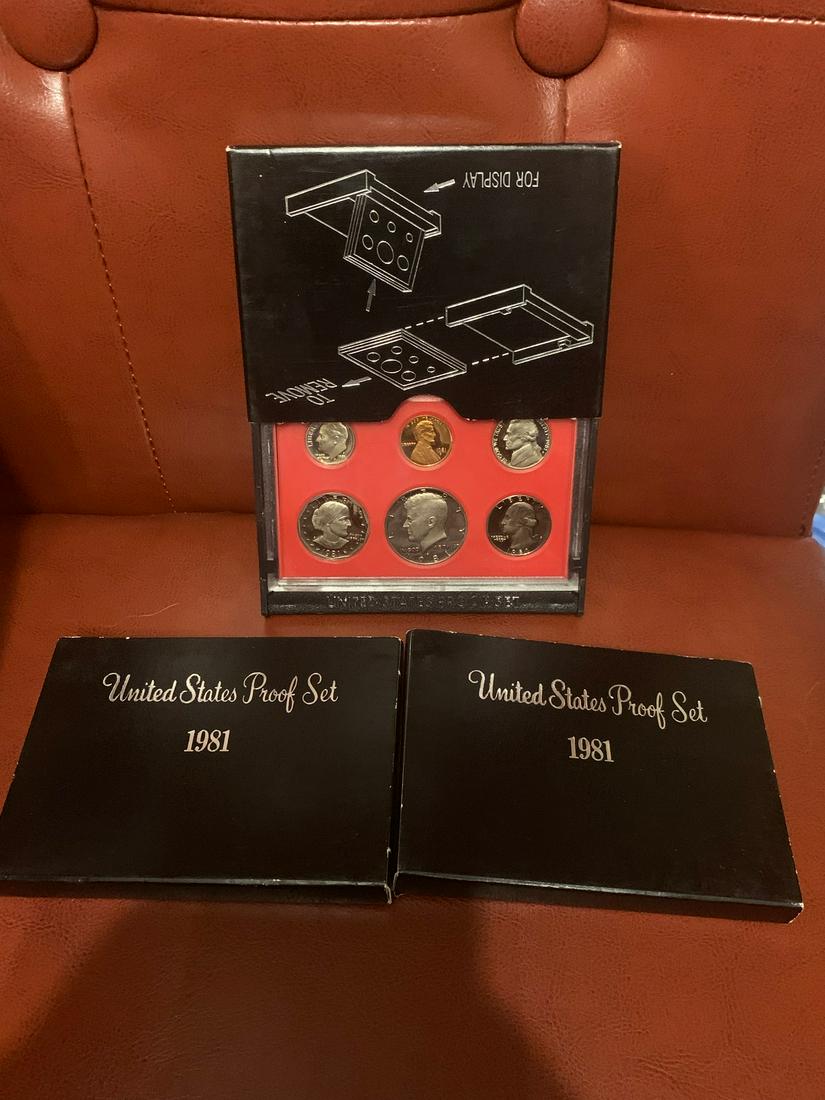 LOT OF 3 1981 PROOF SETS COINS (1 of 2)