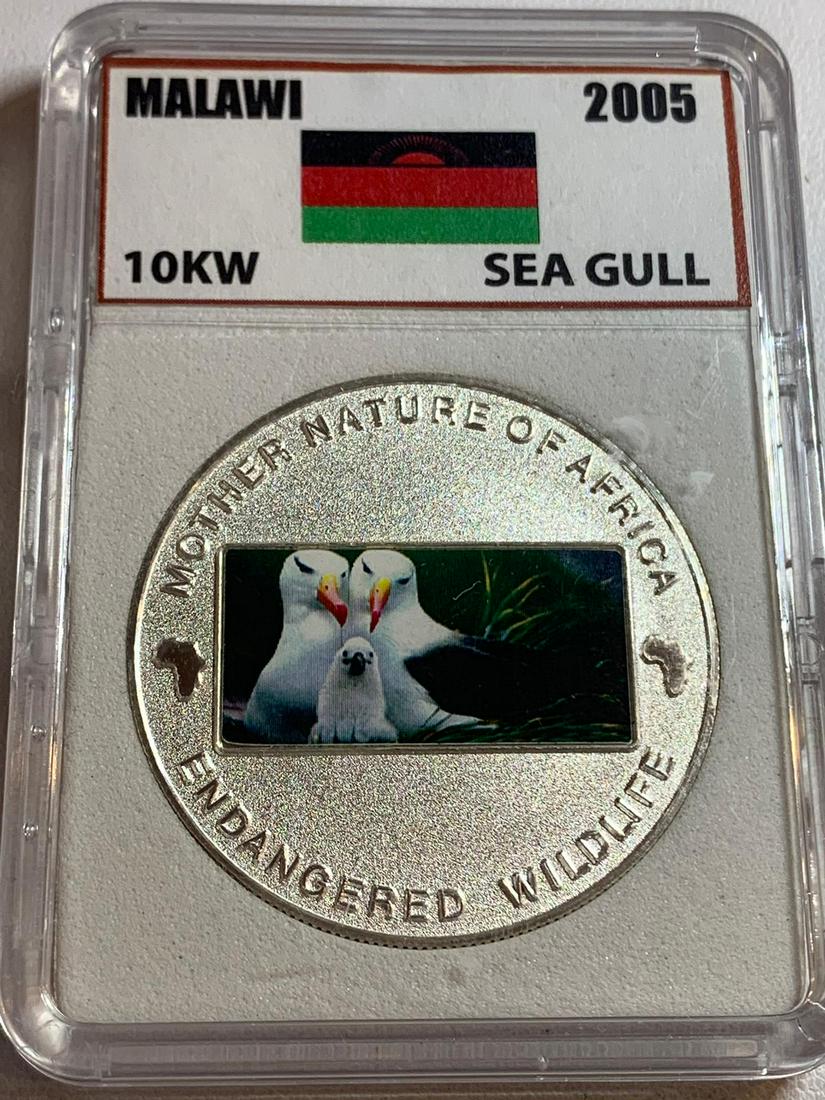 2005 MALAWI SEA GULL 1 OZ SILVER PROOF COIN (1 of 2)