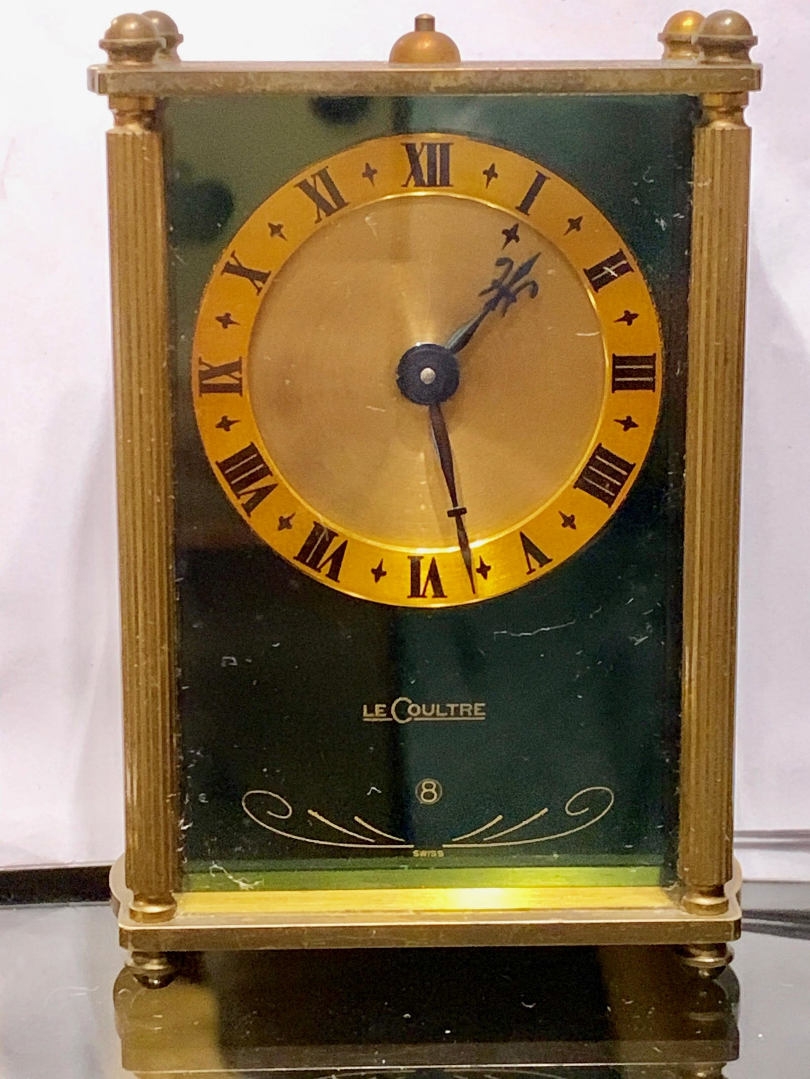 RARE Jaeger LeCoultre HAND-WIND DESK CLOCK (1 of 8)