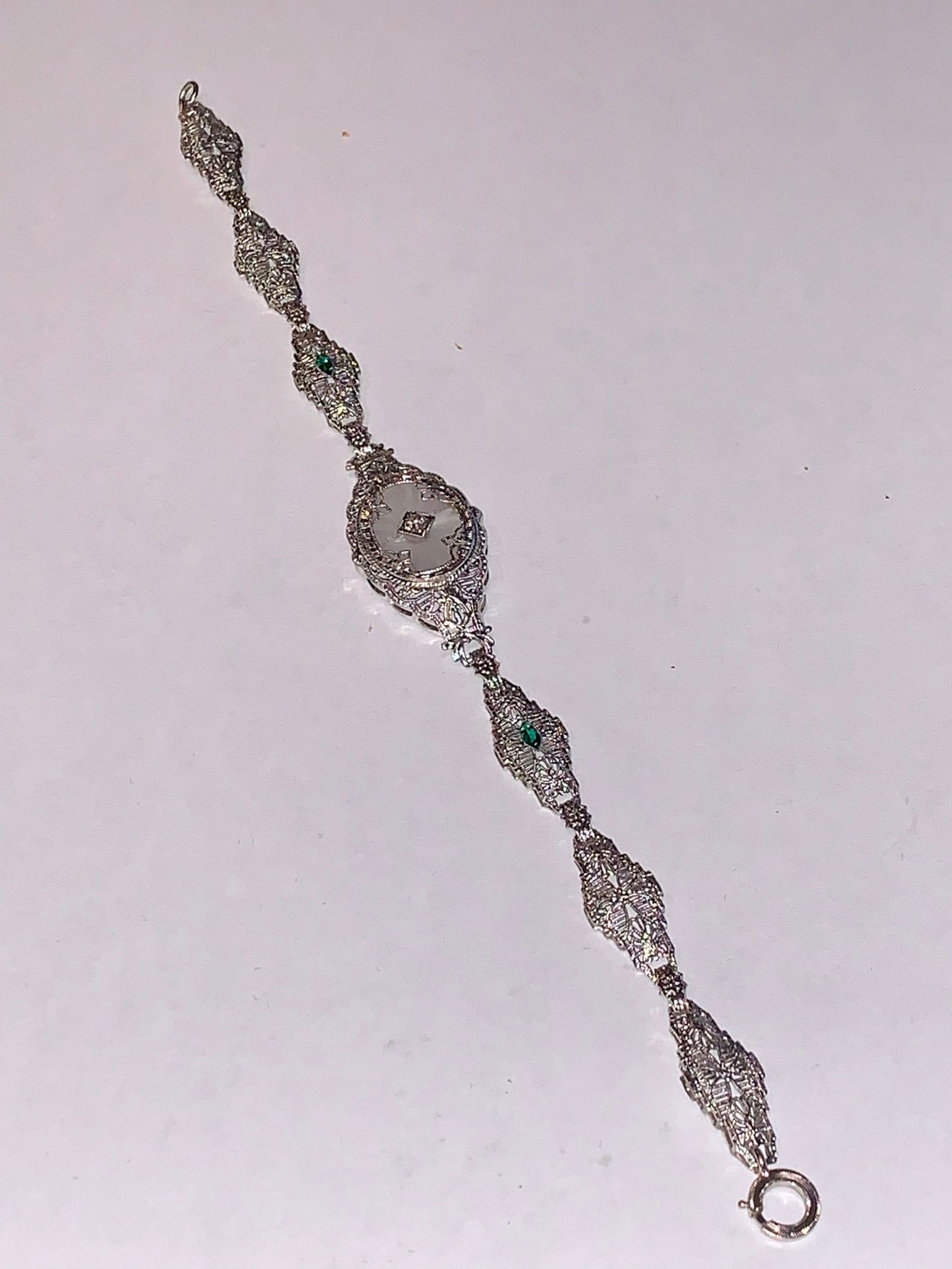 ANTIQUE 14K GOLD ART-DECO FILIGREE BRACELET (1 of 3)