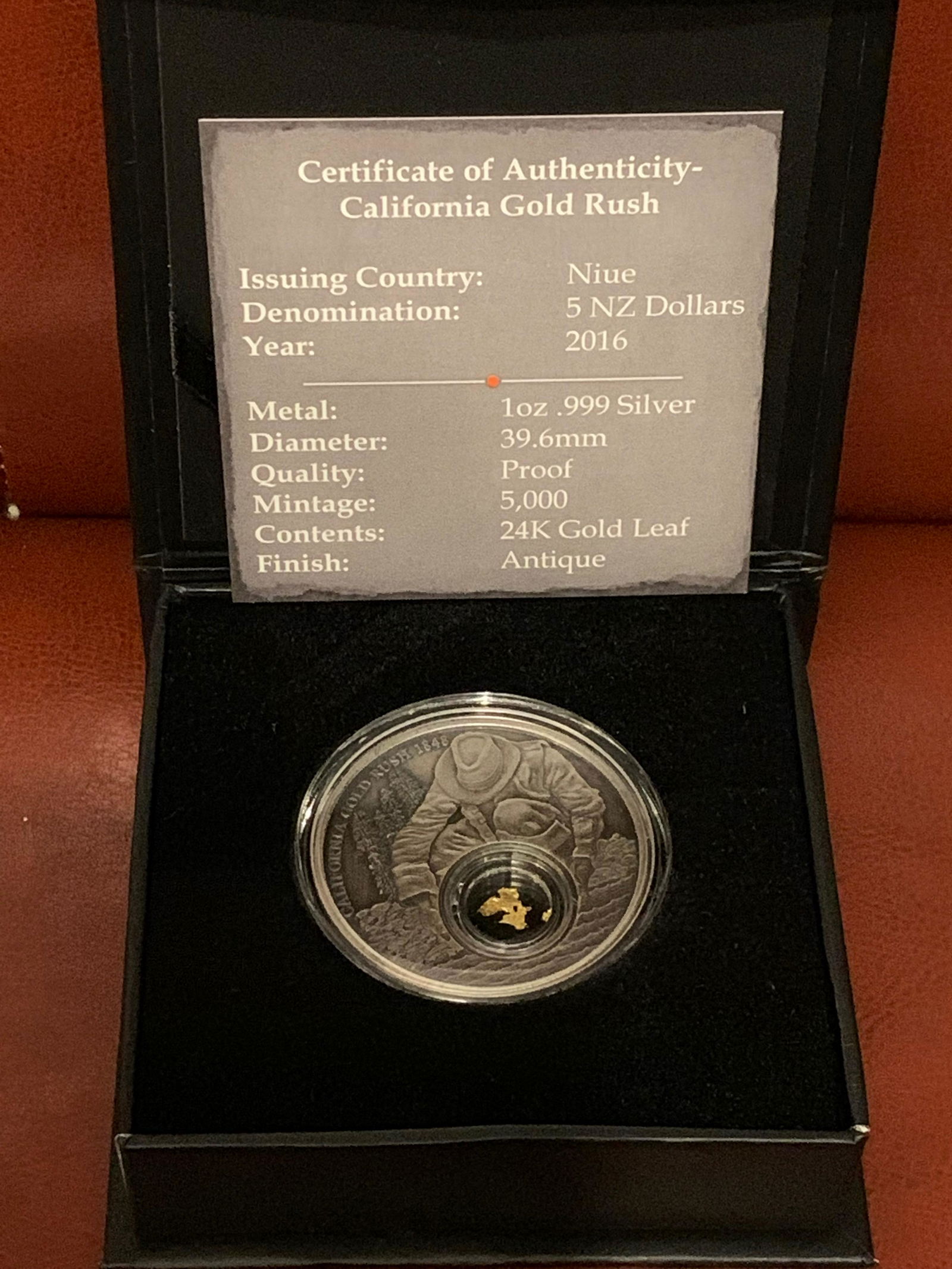CALIFORNIA GOLD RUSH 1 OZ SILVER ROUND COIN (1 of 3)