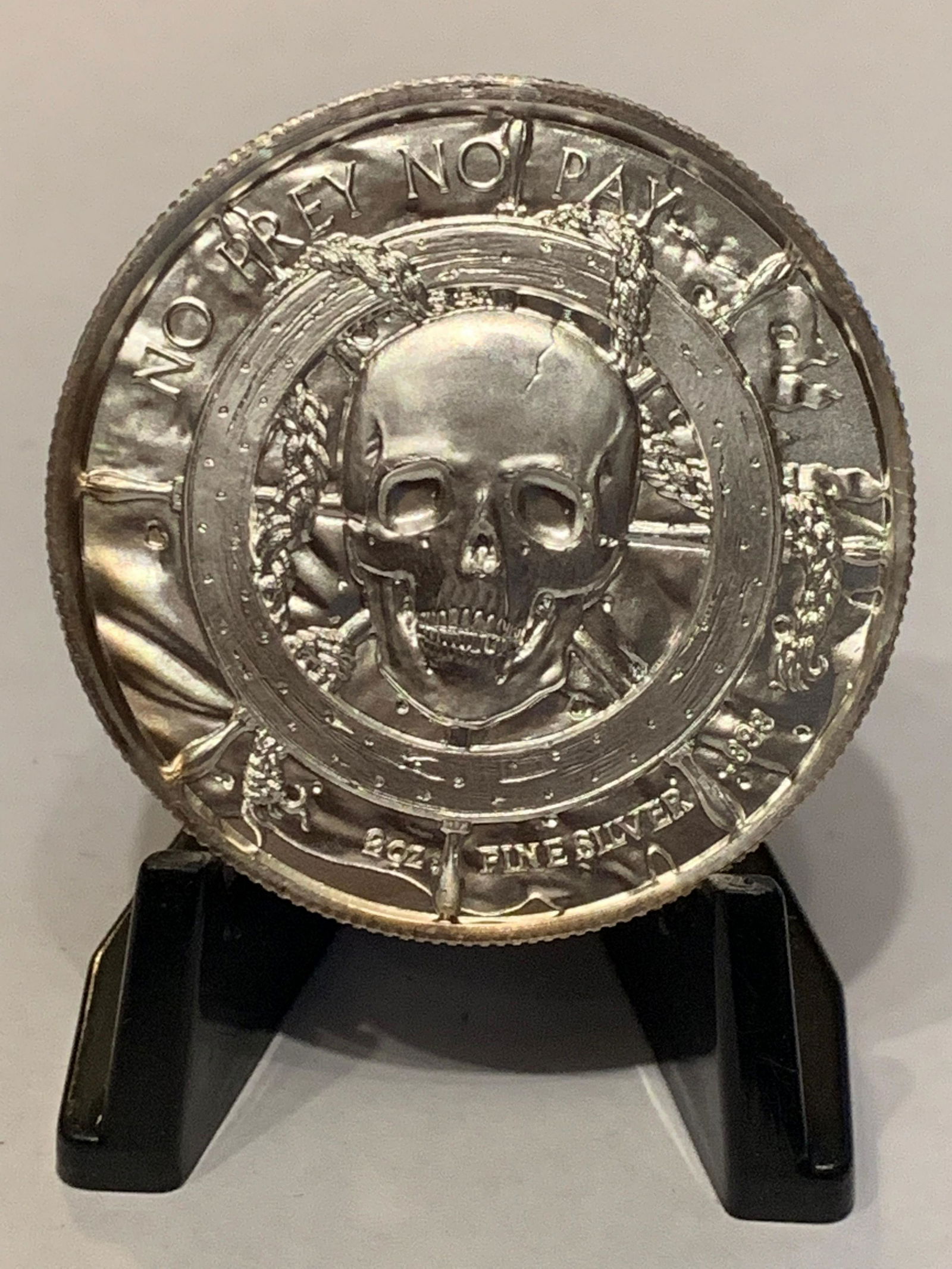 NO PREY NO PLAY 2 OZ SILVER ROUND COIN (1 of 2)