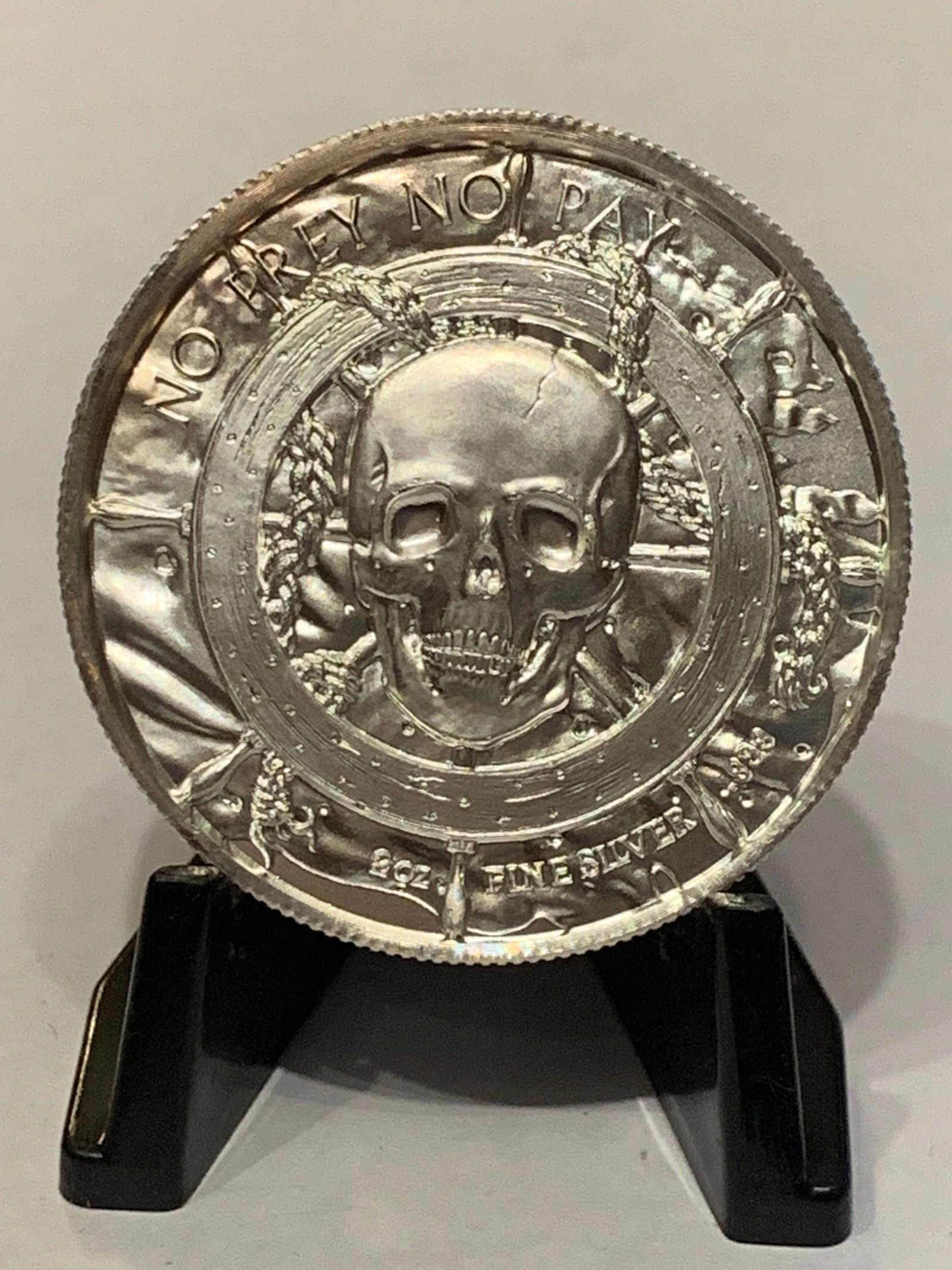 NO PREY NO PLAY 2 OZ SILVER ROUND COIN (1 of 2)