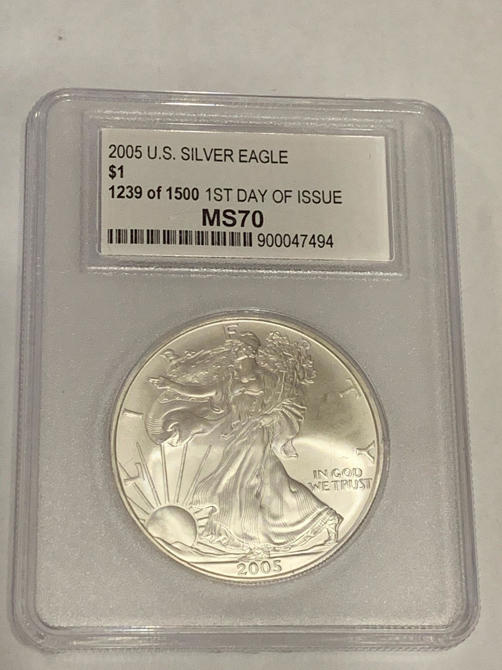 PCC 2005 MS70 1ST ISSUE SILVER LIBERTY DOLLAR (1 of 2)