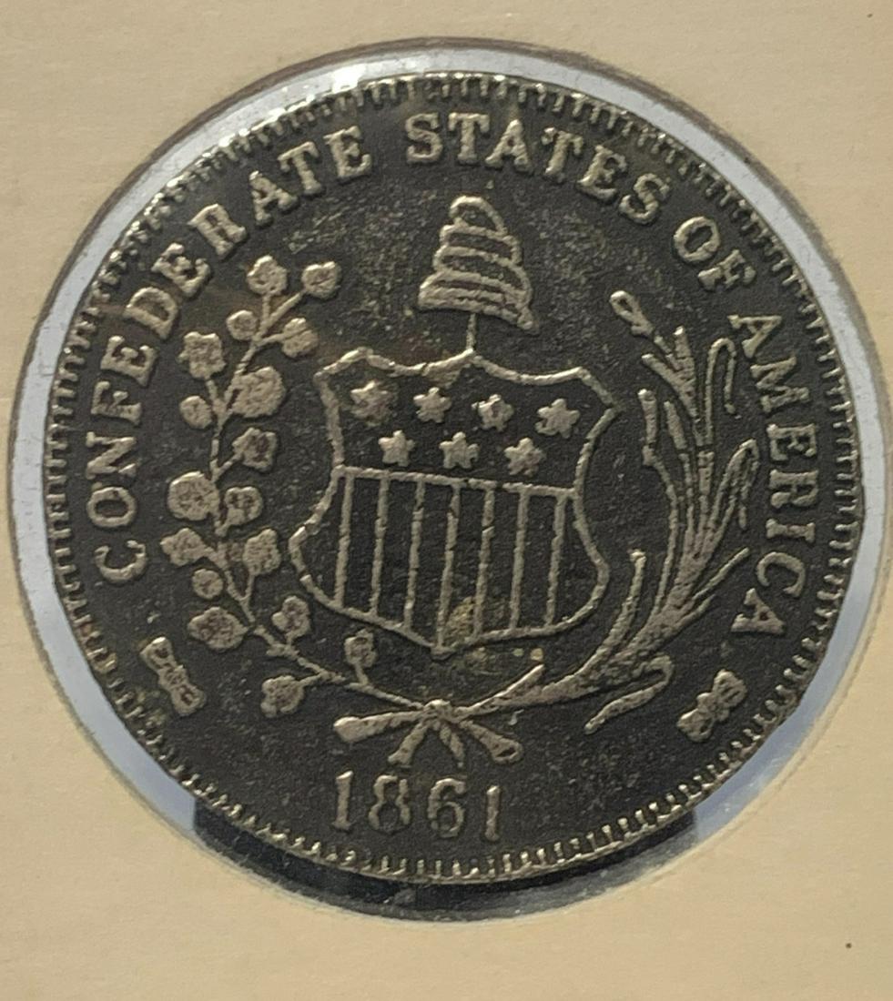 1861 CIVIL WAR CONFEDERATE HALF DOLLAR TOKEN COIN (1 of 2)
