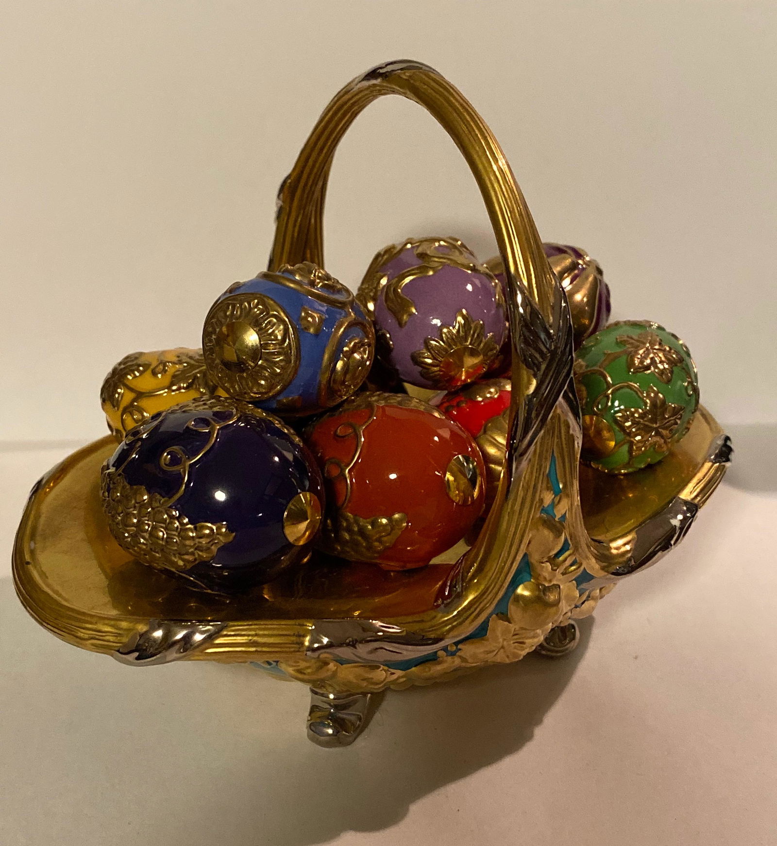 FABERGE AUTUMN EGG BASKET - COMPLETE (1 of 4)
