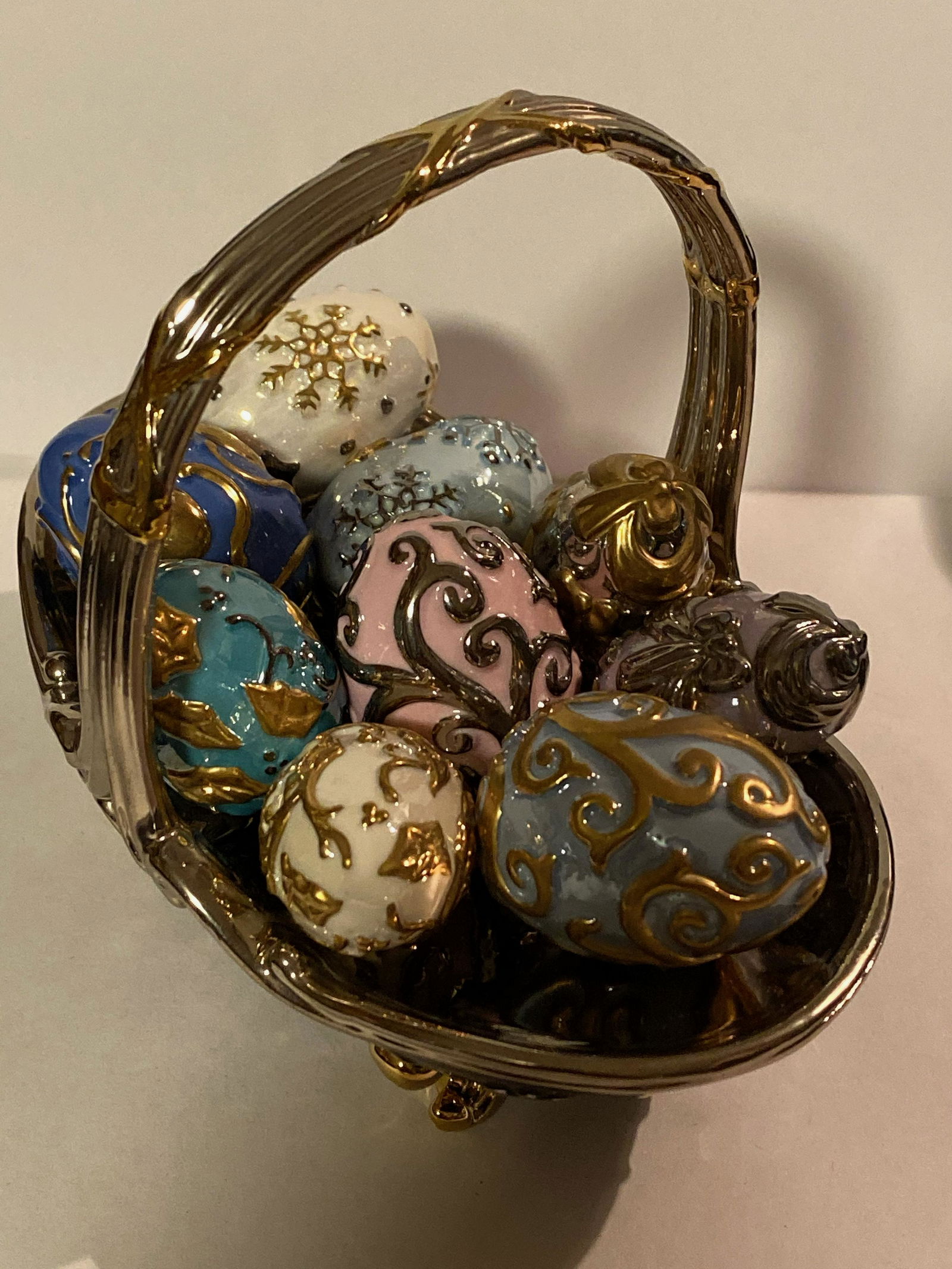 FABERGE WINTER EGG BASKET - COMPLETE (1 of 4)