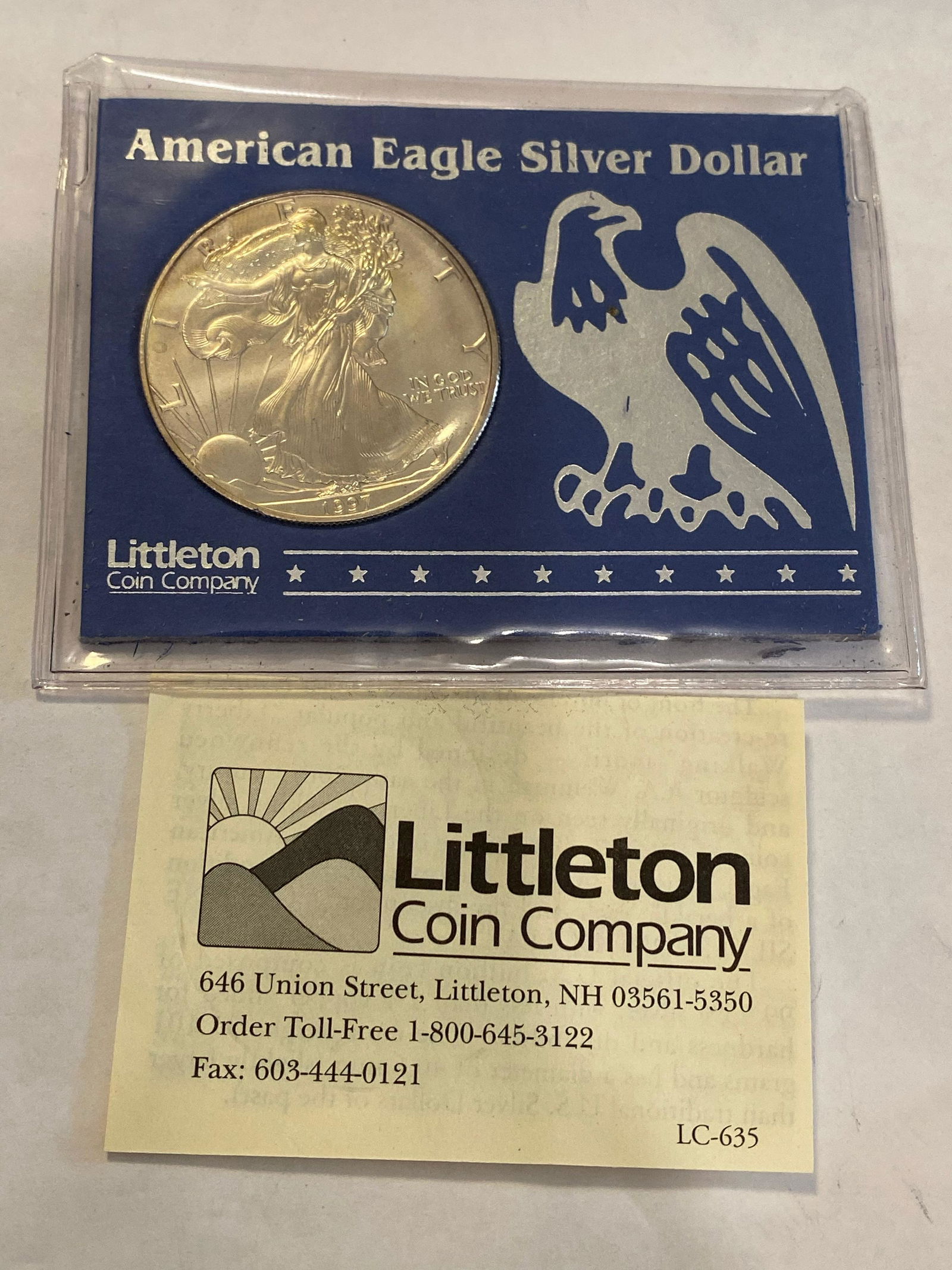 1997 1 OZ SILVER LIBERTY DOLLAR (1 of 4)