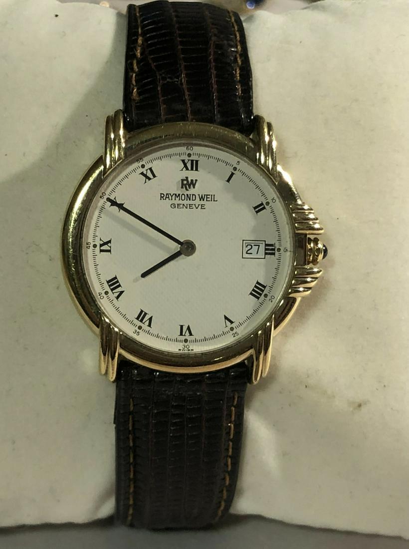 RAYMOND WEIL 18K GP WATCH: RAYMOND WEIL 18K GP WATCH. MIGHT NEED A NEW BATTERY. A GREAT FIND AND AN EXCELLENT ADDITION TO YOUR COLLECTION.