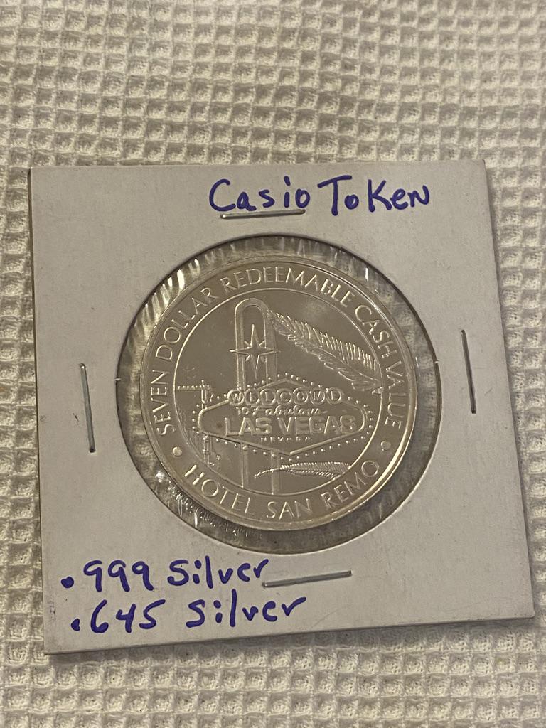 COLLECTIBE 1 OZ SILVER CASINO TOKEN: COLLECTIBE 1 OZ SILVER CASINO TOKEN. PLEASE VIEW ALL PICTURES.