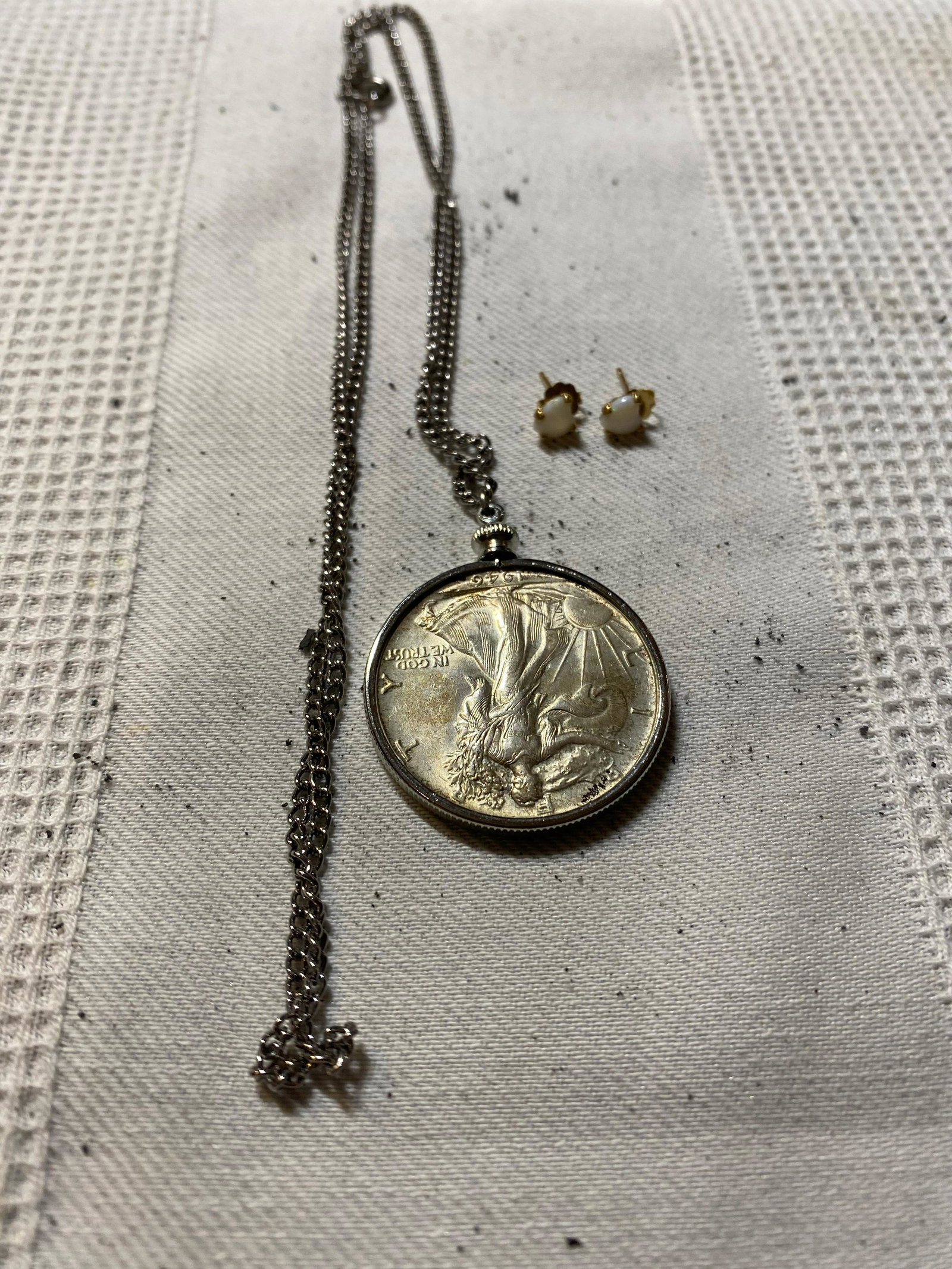 LOT OF SILVER AND GOLD COIN JEWELRY: LOT OF SILVER AND GOLD COIN JEWELRY. A GREAT LOT TO ADD TO YOUR COLLECTION.