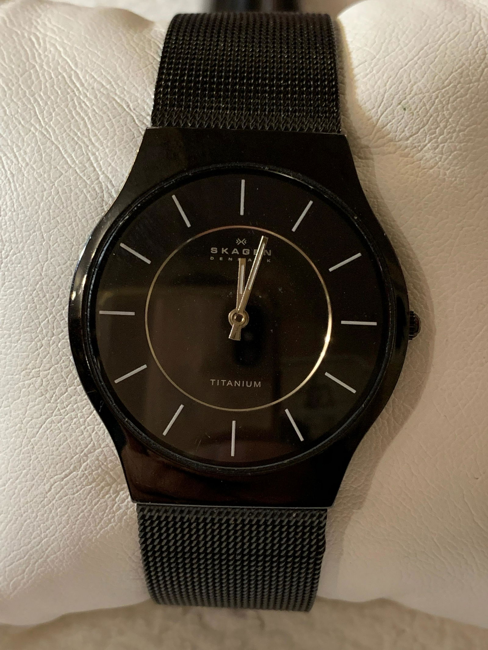 SKAGEN DENMARK TITANIUM MENS WATCH: SKAGEN DENMARK TITANIUM MENS WATCH. APPEARS TO BE IN GOOD OVERALL CONDITION. MIGHT NEED A BATTERY. A GREAT ADDITION TO YOUR COLLECTION.