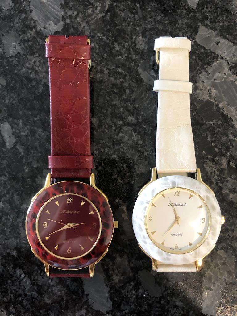 LOT OF (2) ST. BERNARD QUARTZ WATCHES: LOT OF (2) ST. BERNARD QUARTZ WATCHES. MIGHT NEED NEW BATTERIES.