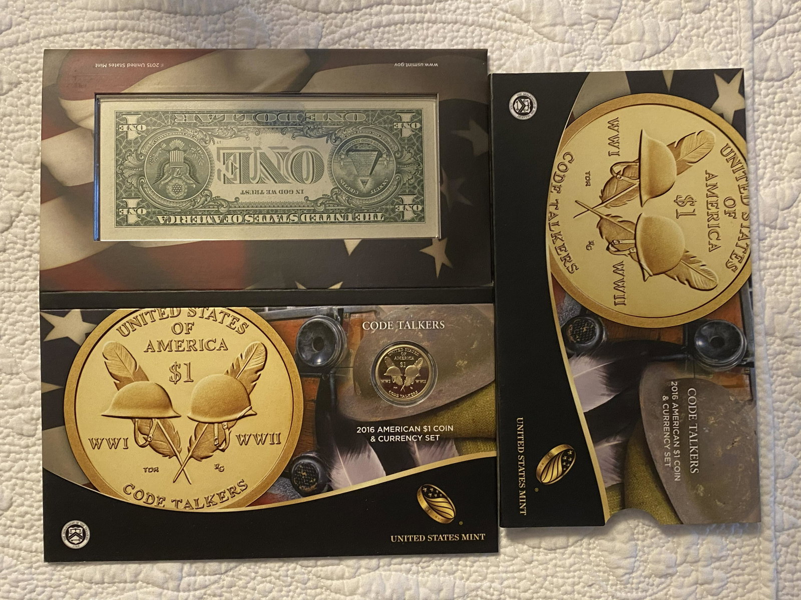 U.S. $1 WW1 WW2 CADET $1 COIN SET: U.S. $1 WW1 WW2 CADET $1 COIN SET