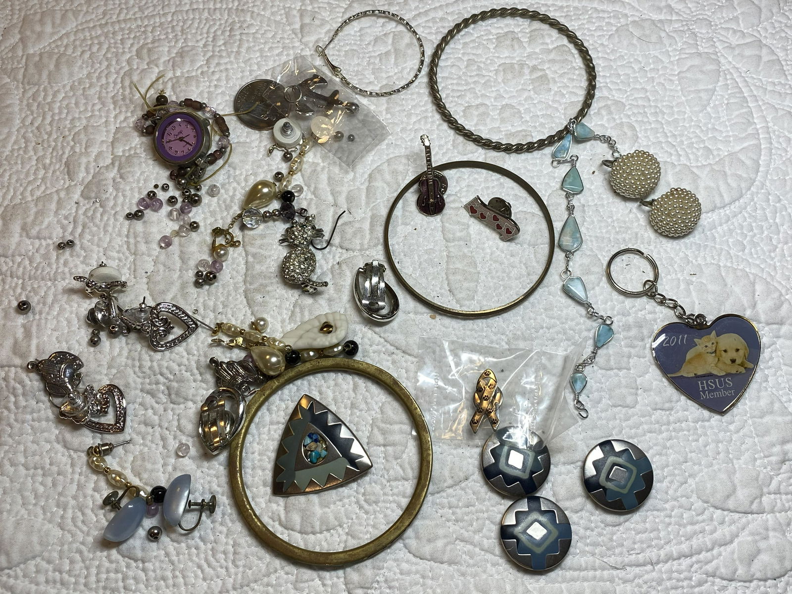 HIGH GRADE COLLECTION LOT OF SILVER/GOLD JEWELRY: HIGH GRADE COLLECTION LOT OF SILVER/GOLD JEWELRY