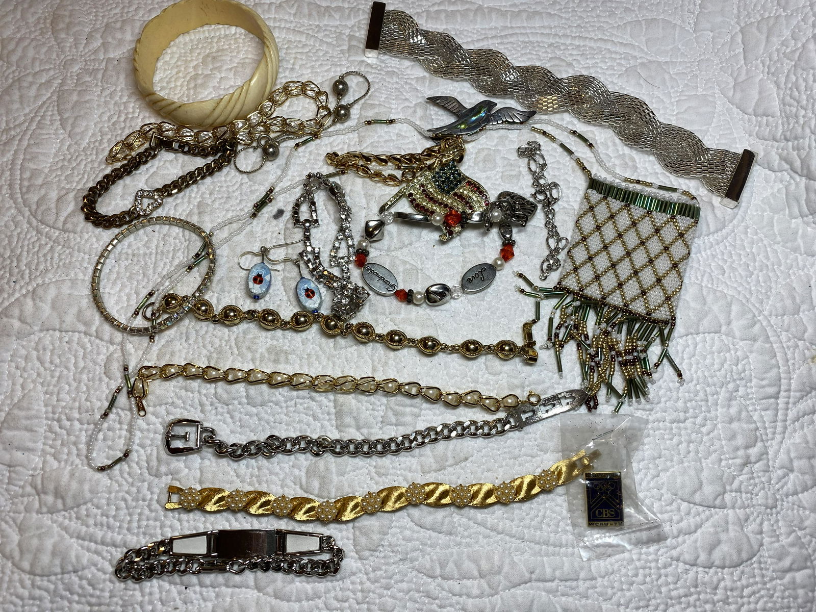 HIGH GRADE COLLECTION LOT OF SILVER/GOLD JEWELRY: HIGH GRADE COLLECTION LOT OF SILVER/GOLD JEWELRY