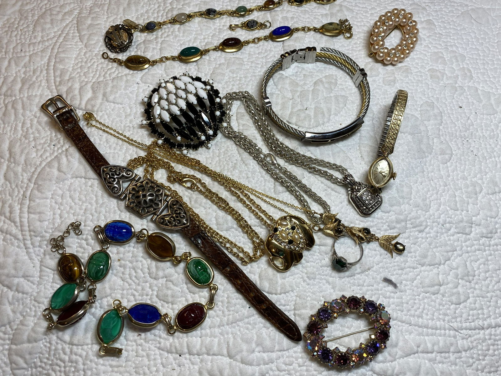 HIGH GRADE COLLECTION LOT OF SILVER/GOLD JEWELRY: HIGH GRADE COLLECTION LOT OF SILVER/GOLD JEWELRY
