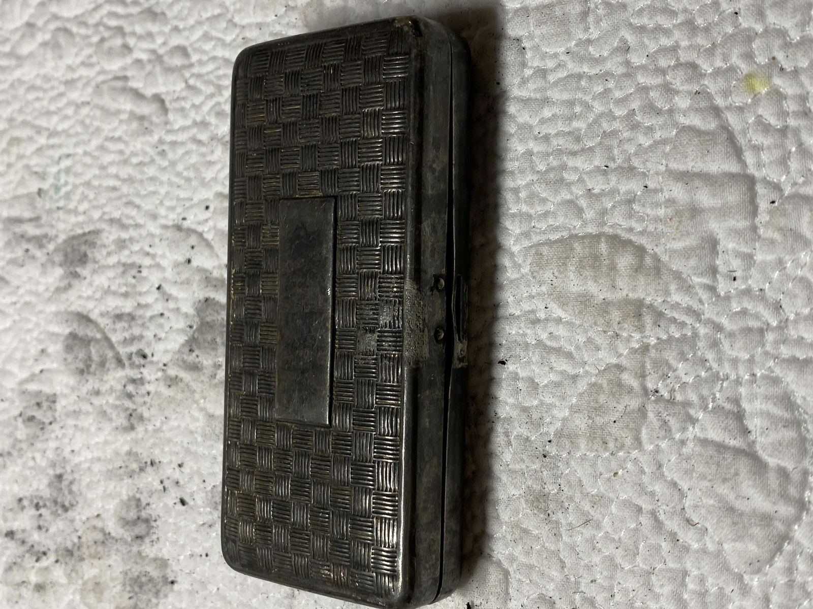 ANTIQUE SILVER JEWELRY BOX/CASE: ANTIQUE SILVER JEWELRY BOX/CASE