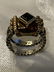 A. VAHAN 14K GOLD STERLING SILVER SAPPHIRE RING