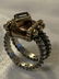 A. VAHAN 14K GOLD STERLING SILVER SAPPHIRE RING - 3