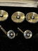 ALBERTO KLING BOGOTA 18K GOLD CUFFLINKS & TIE PIN SET - 3