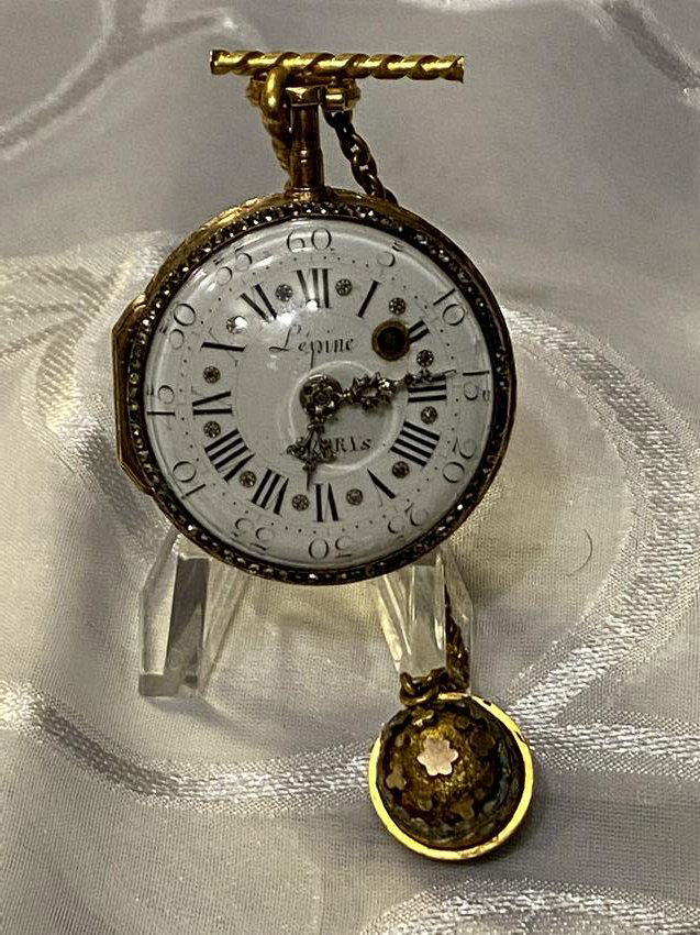 C. 1790 A. PARIS LEPINE MUSEUM BACK POCKET WATCH W/ FOB (1 of 12)