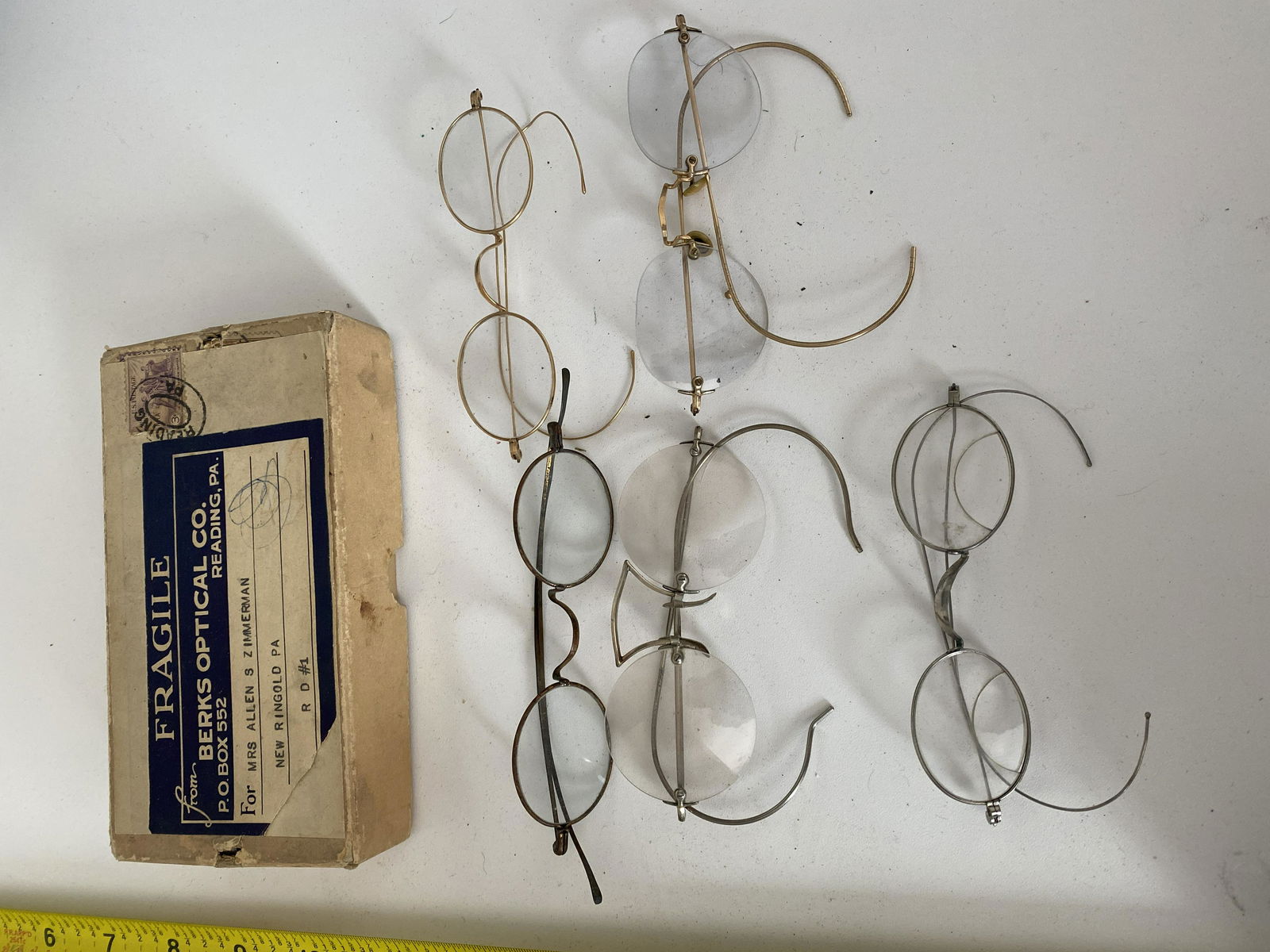 ANTIQUE COLLECTION OF OLD EYE GLASSES: ANTIQUE COLLECTION OF OLD EYE GLASSES