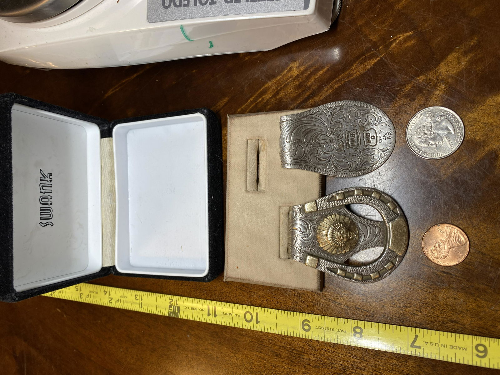 LOT OF MENS NATIVE AMERICAN MONEY CLIPS - 14K GOLD AND (1 of 6)