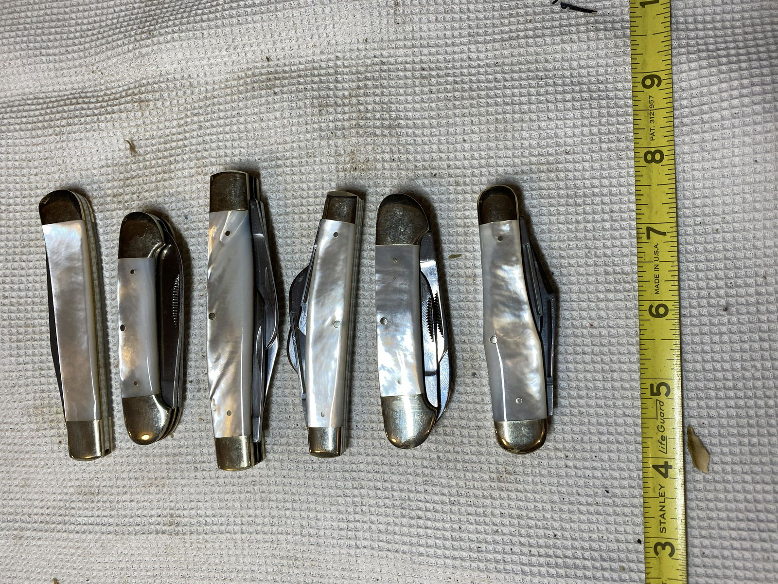 LOT OF (6) STANDARD KNIFE CO. MOP HANDLE POCKET KNIVES (1 of 3)