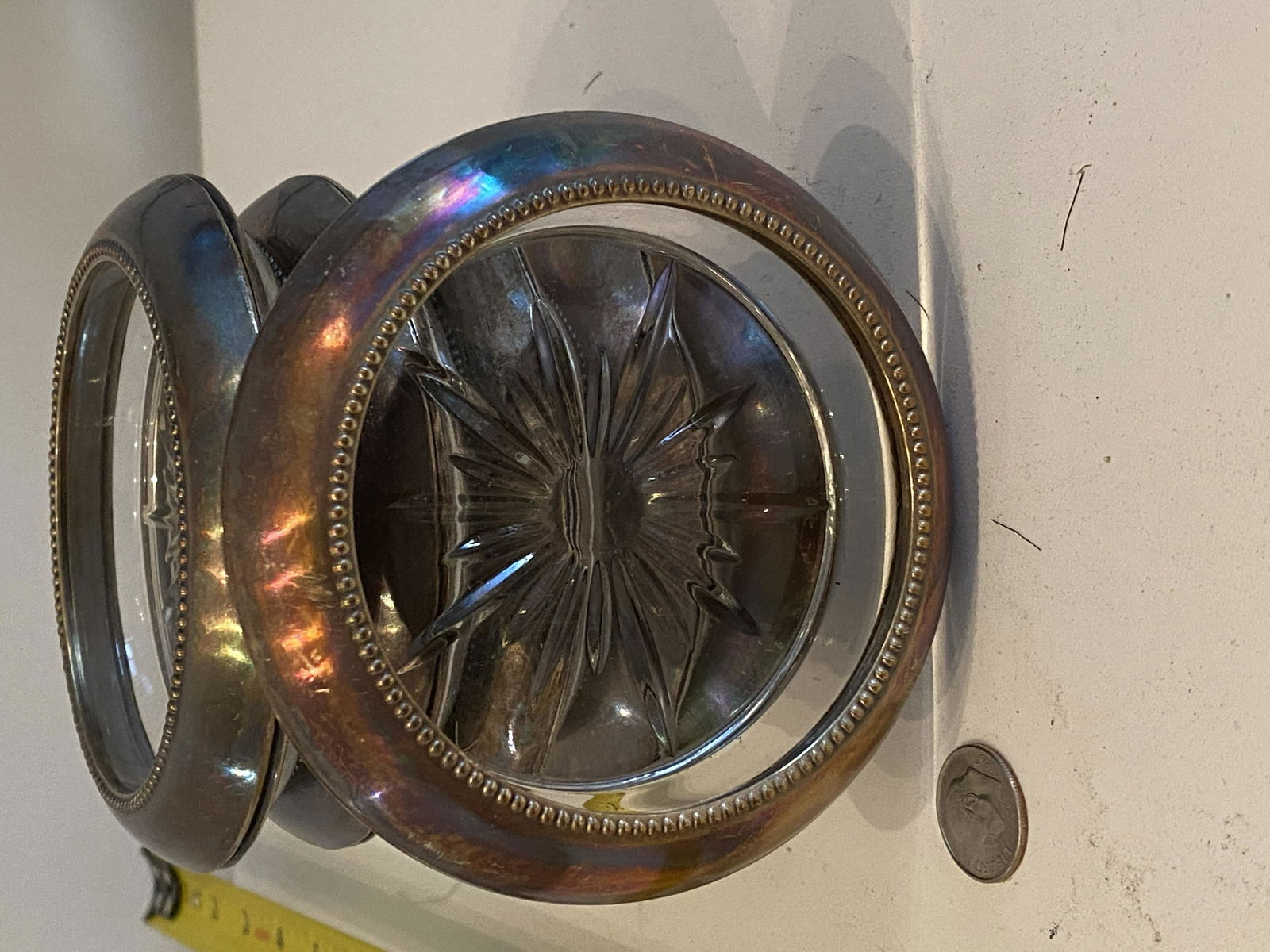 ANTIQUE COLLECTION OF (6) STERLING SILVER & GLASS (1 of 3)