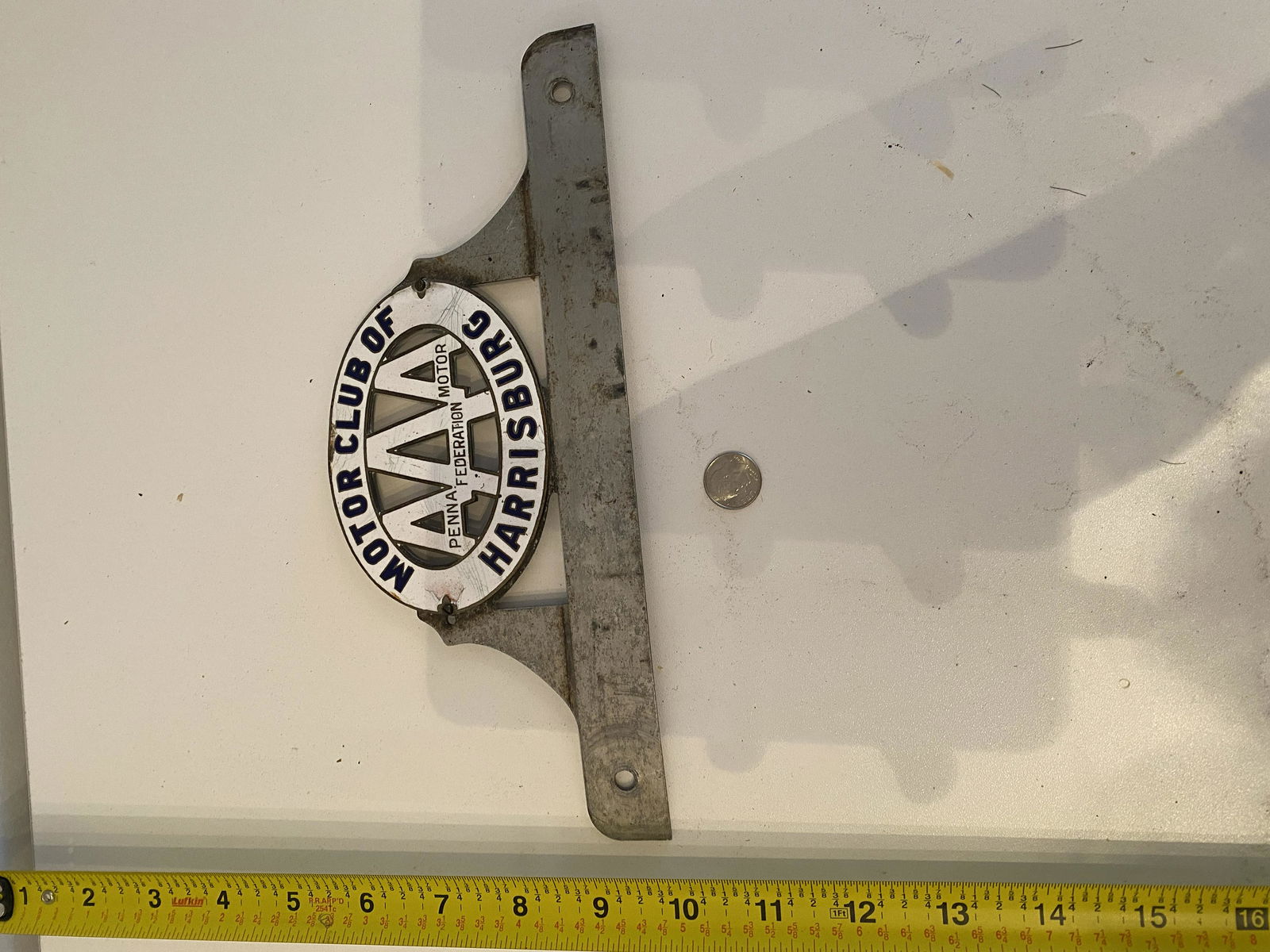 ANTIQUE AAA PORCELAIN MOTOR CLUB PLAQUE (1 of 4)