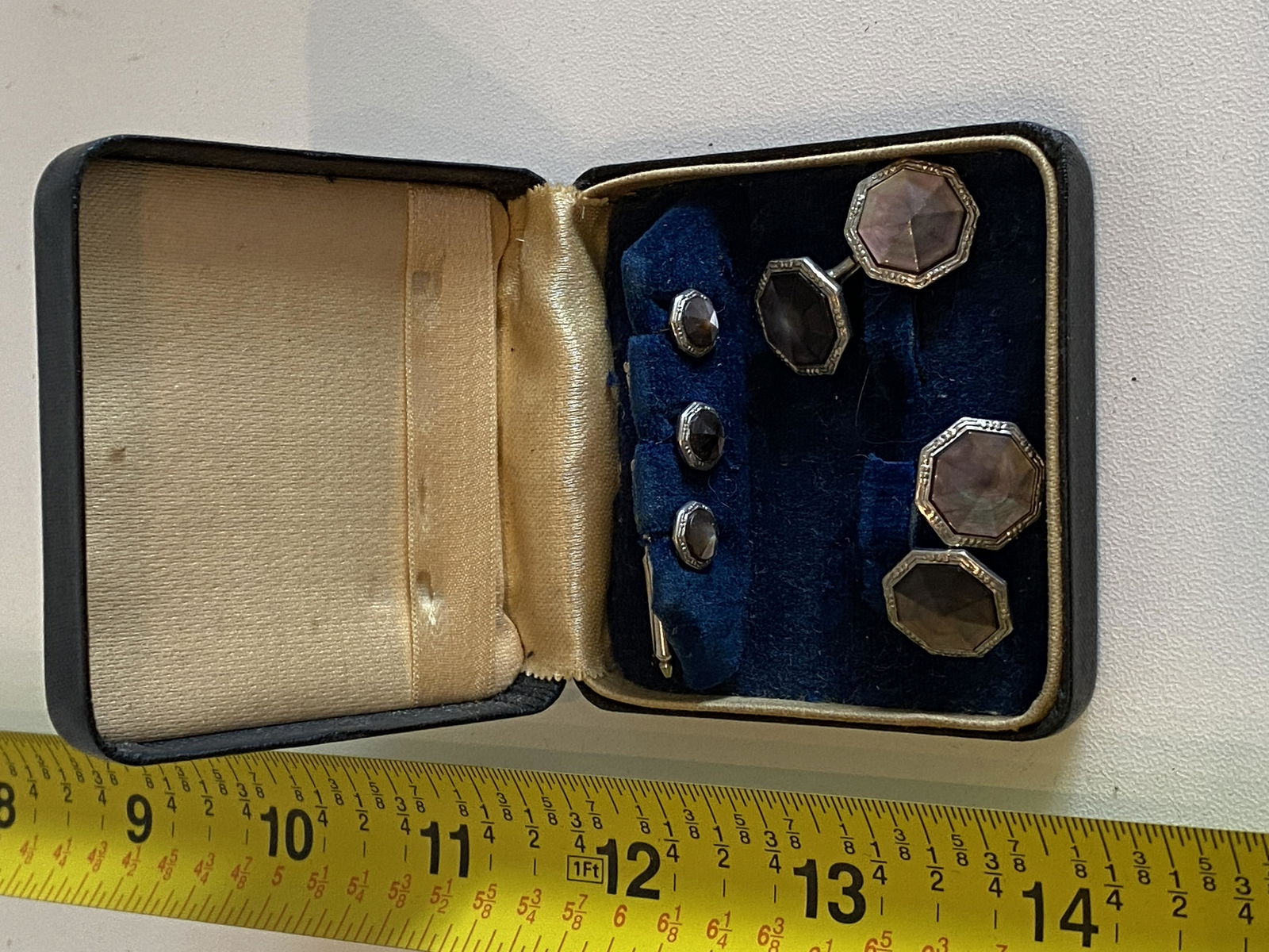 ART DECO LOT OF VINTAGE STERLING MENS CUFFLINKS (1 of 3)