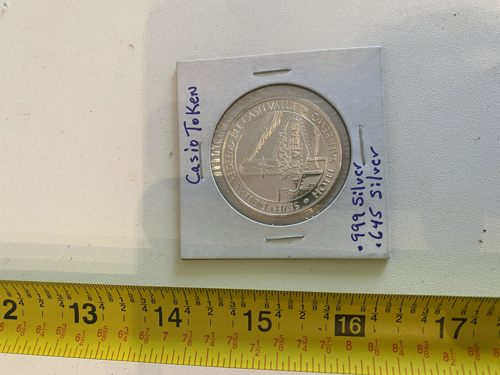 .999 SILVER CASINO TOKEN COIN MEDAL: .999 SILVER CASINO TOKEN COIN MEDAL