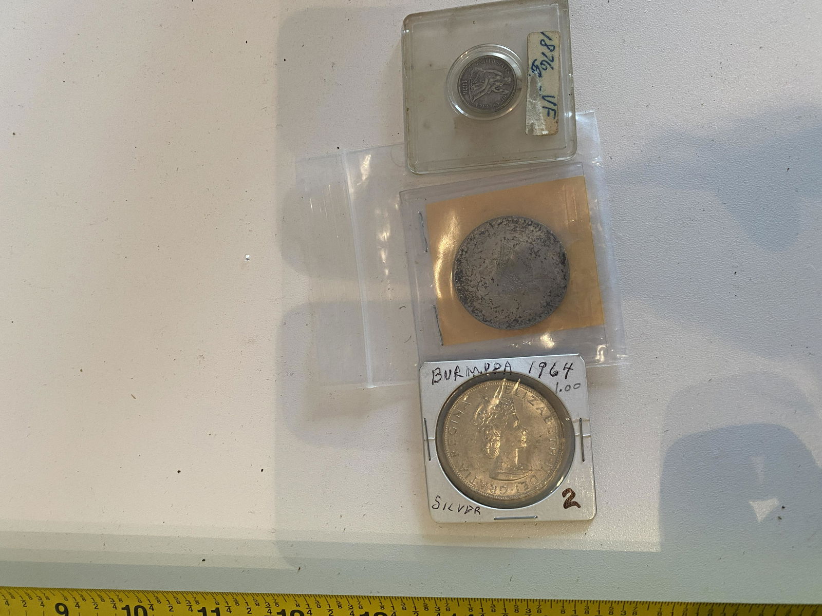 COLLECTION LOT OF (3) OLD SILVER COINS (1 of 5)