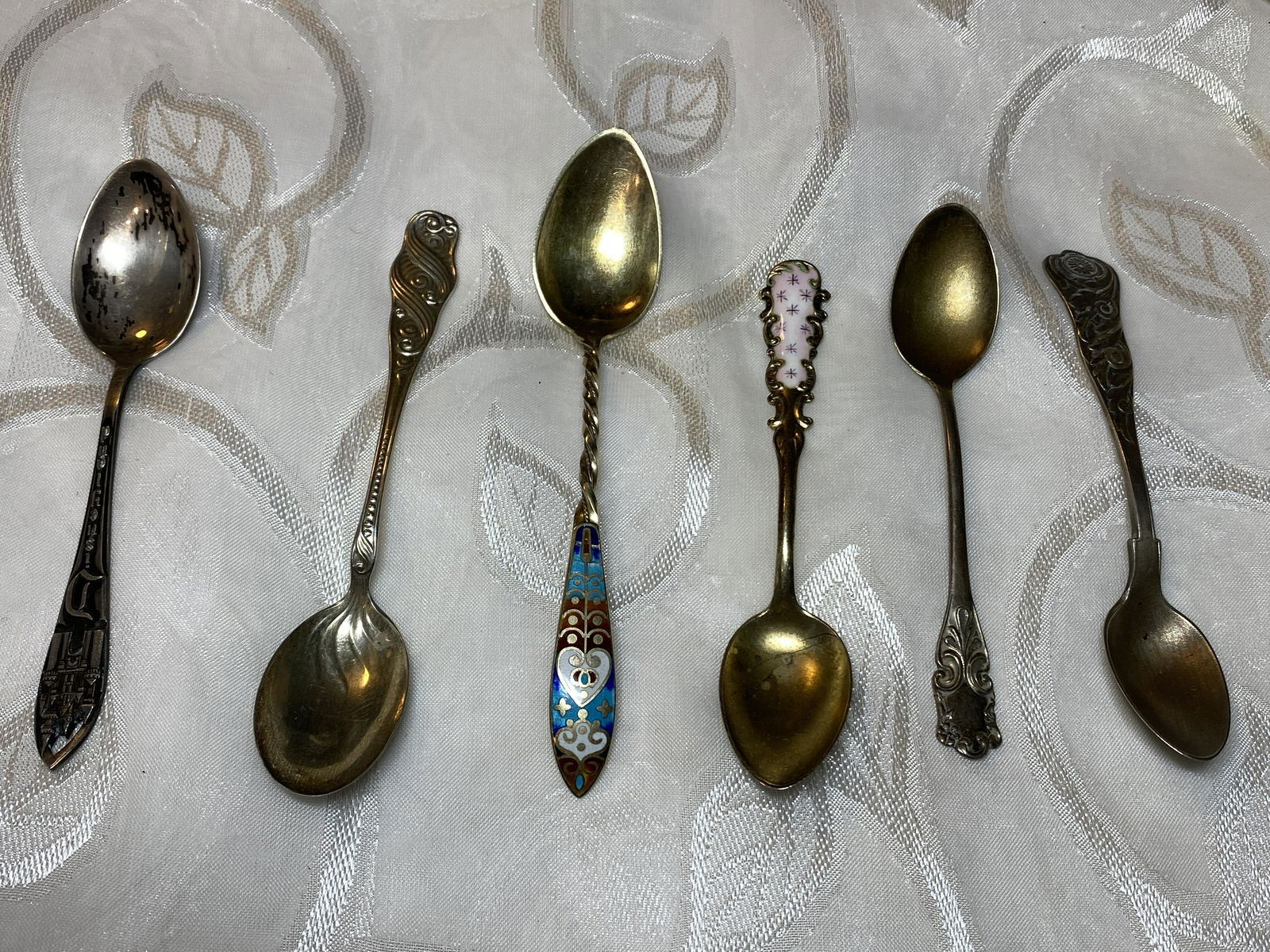 STERLING SILVER ENAMEL SOUVENIR SPOONS (1 of 4)