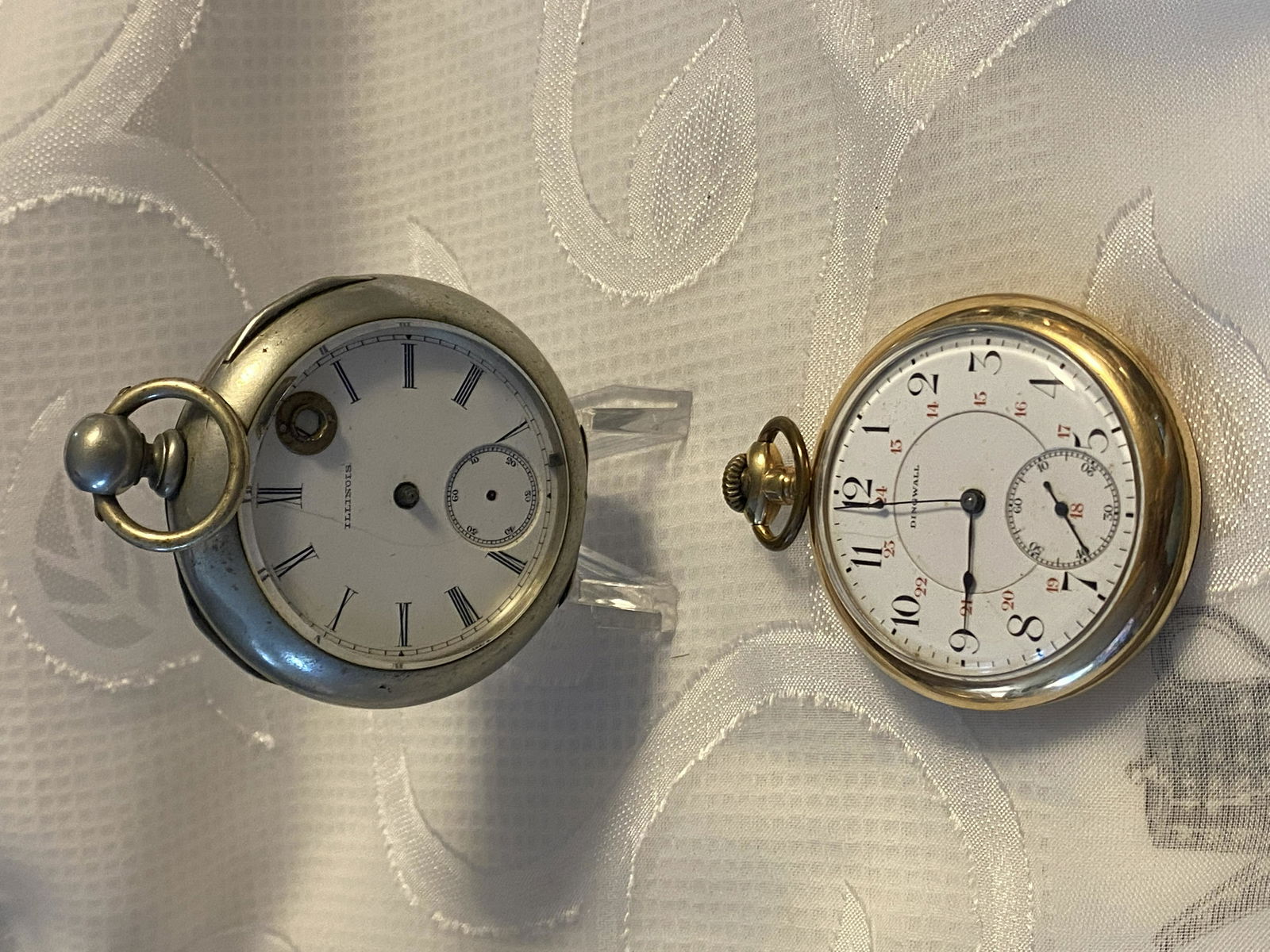 ANTIQUE LOT OF (2) POCKET WATCHES FOR PARTS (1 of 8)