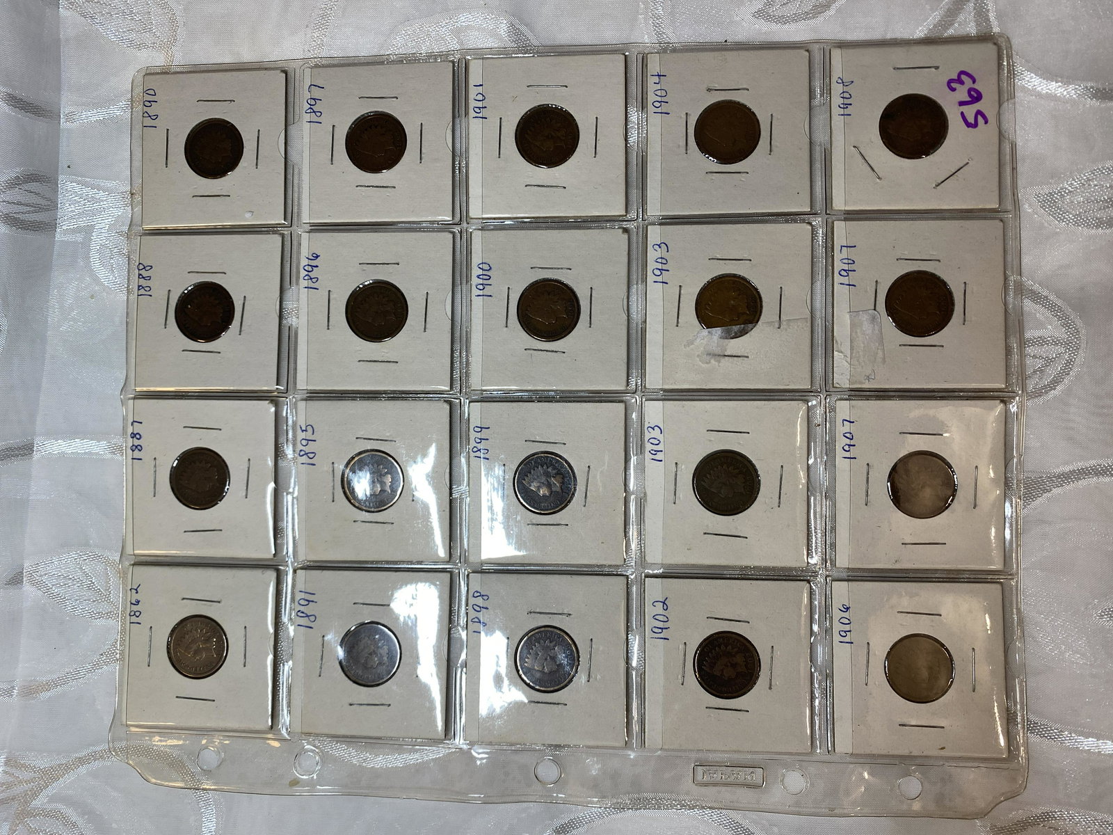 COLLECTION LOT OF OLD U.S. INDIAN HEAD PENNIES (1 of 9)