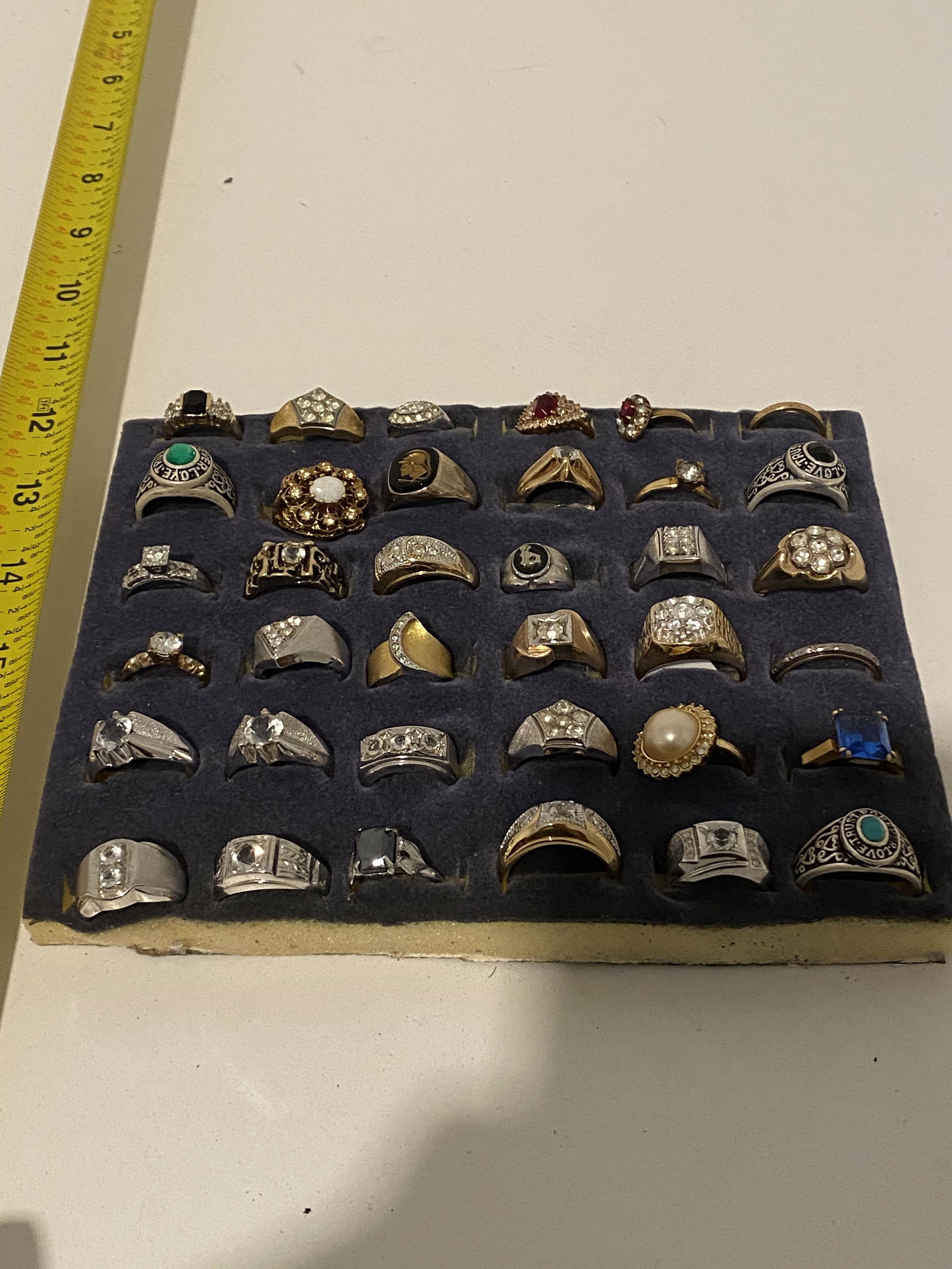 LOT OF (36) SILVER/GOLD RINGS - HIGH GRADE RINGS: LOT OF (36) SILVER/GOLD RINGS - HIGH GRADE RINGS. SOLD AS A LOT! ALL FOR ONE MONEY! PLEASE VIEW ALL DETAILED PICTURES.