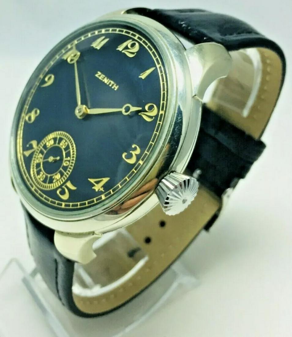 ANTIQUE ZENITH MENS MECHANICAL WATCH: ANTIQUE ZENITH MENS MECHANICAL WATCH. IN EXCELLENT OVERALL SHAPE AND CONDITION, KEEPING PERFECT TIME. RUNS AND WORKS FLAWLESSLY. THE MOVEMENT IS VERY CLEAN. WATCH WAS RECENTLY SERVICED AND KEEPING ACC