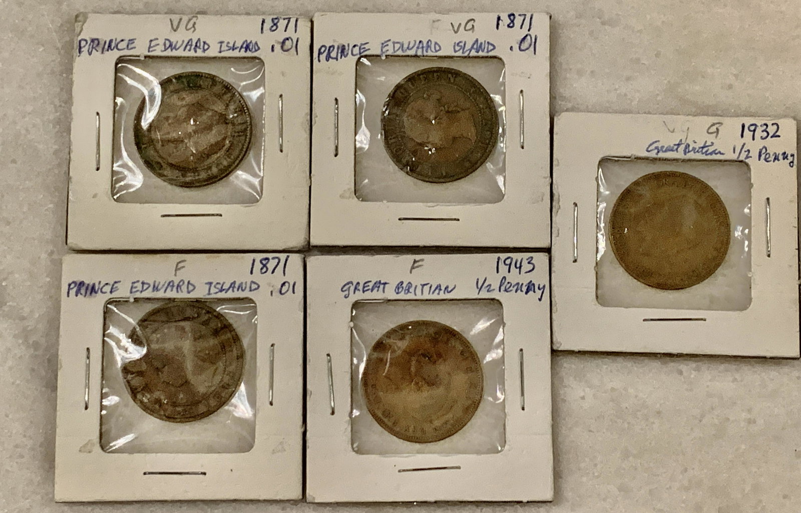 COLLECTION LOT OF ANTIQUE (5) GREAT BRITAIN COINS: COLLECTION LOT OF ANTIQUE (5) GREAT BRITAIN COINS