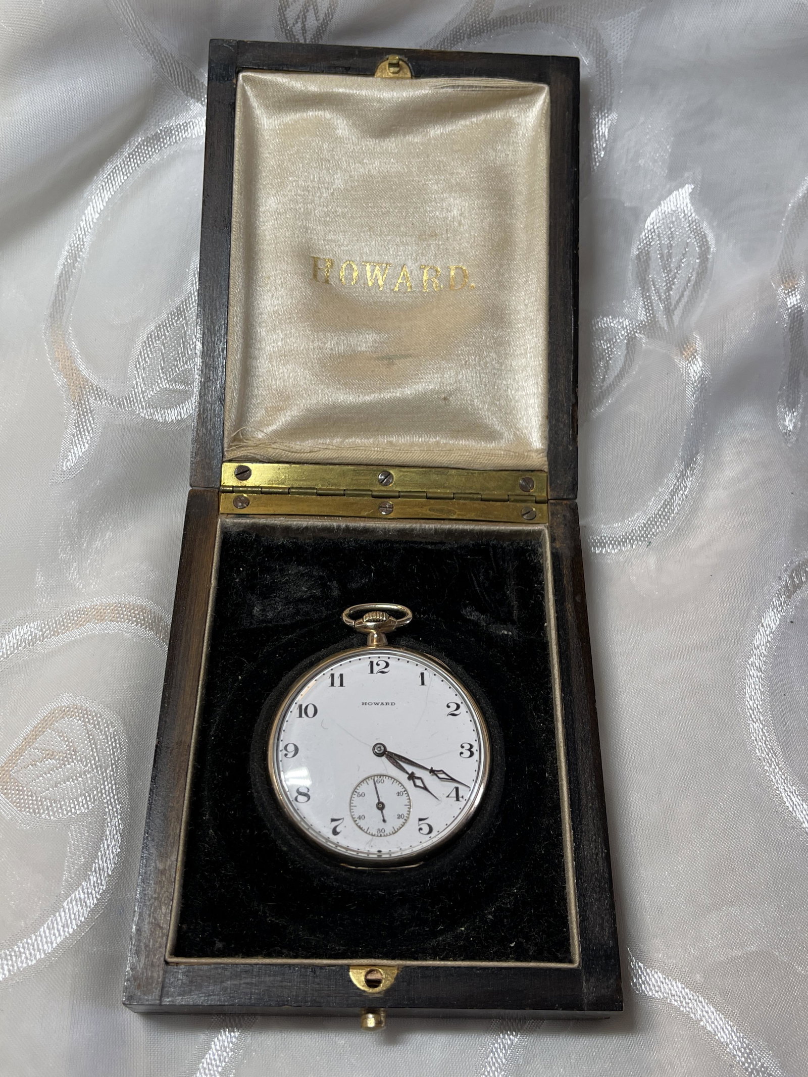 RARE HOWARD MEN'S POCKET WATCH W/BOX (1 of 8)