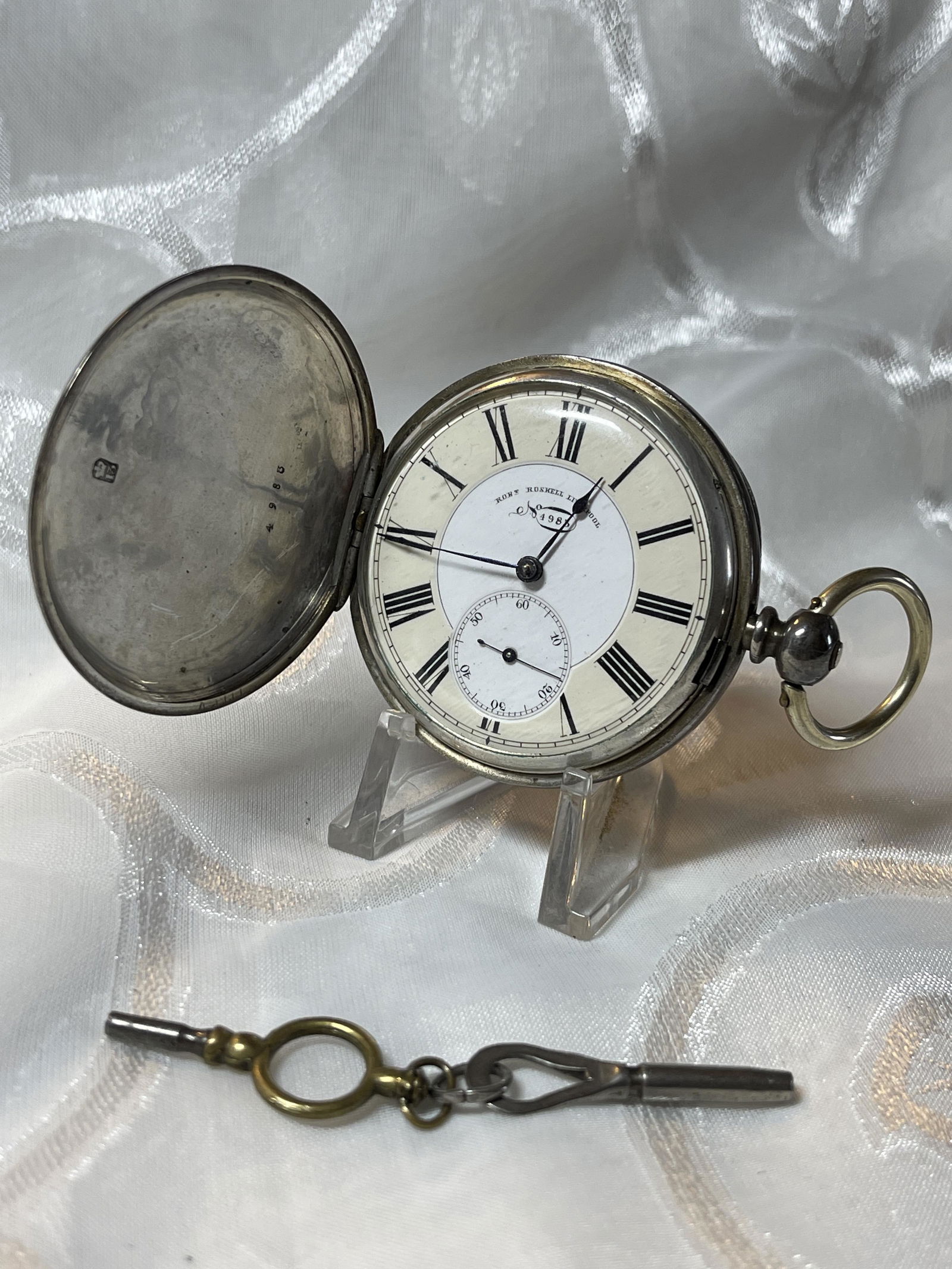 RARE ROBERT ROSKELL LIVERPOOL MENS POCKET WATCH (1 of 8)