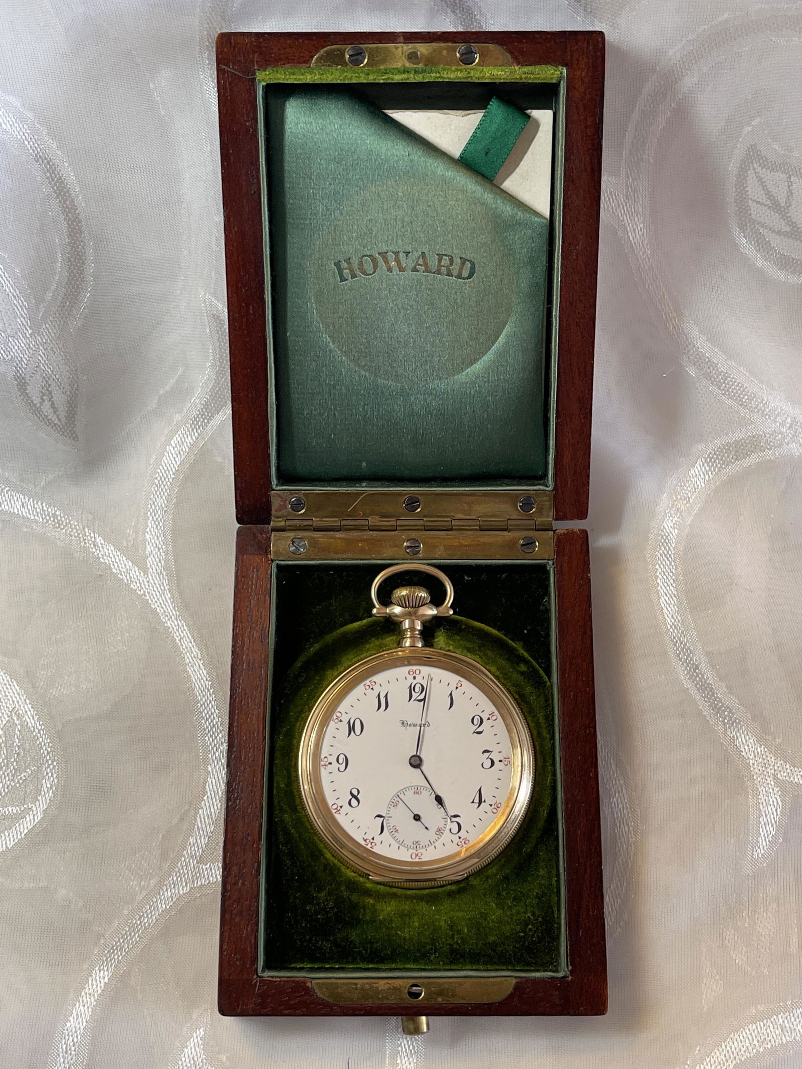 RARE MENS HOWARD ANTIQUE POCKET WATCH W/BOX (1 of 9)