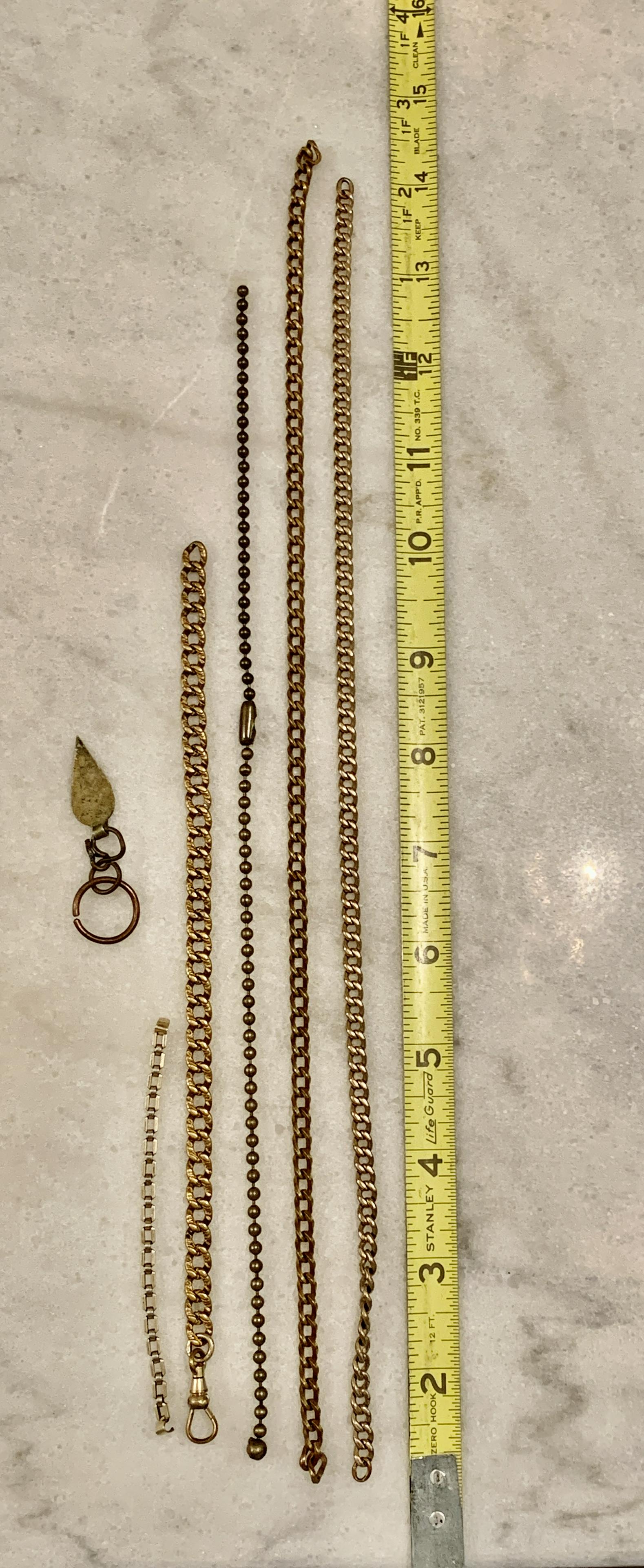ESTATE DISCOVERY LOT OF OLD CHAINS (1 of 2)
