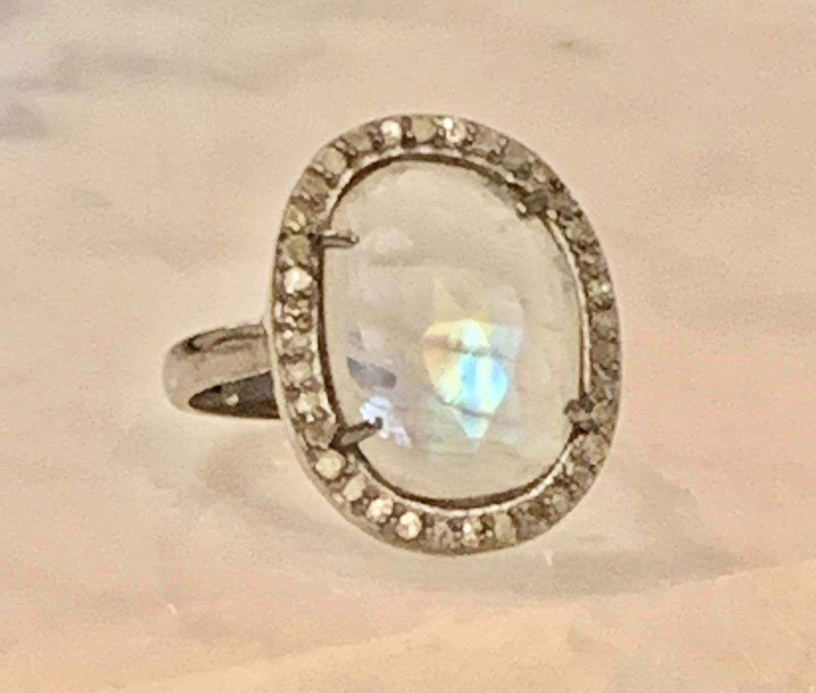 ESTATE LADIES STERLING SILVER RING SZ 7 (1 of 5)